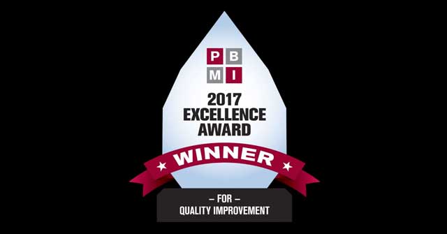 PBMI Excellence Award winner for 2017 logo