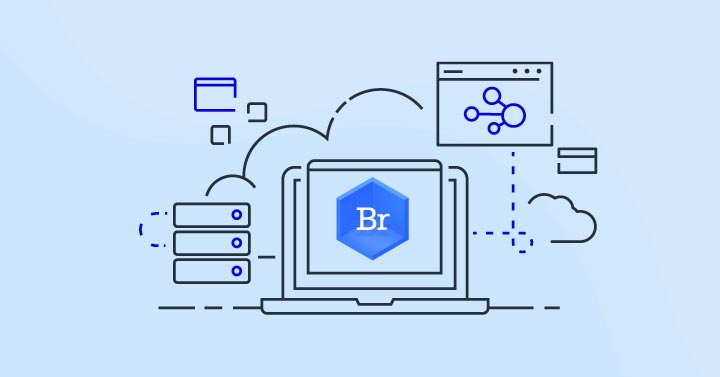Blue Relay logo on a Computer graphic